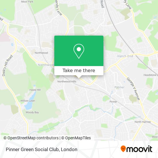 Pinner Green Social Club map
