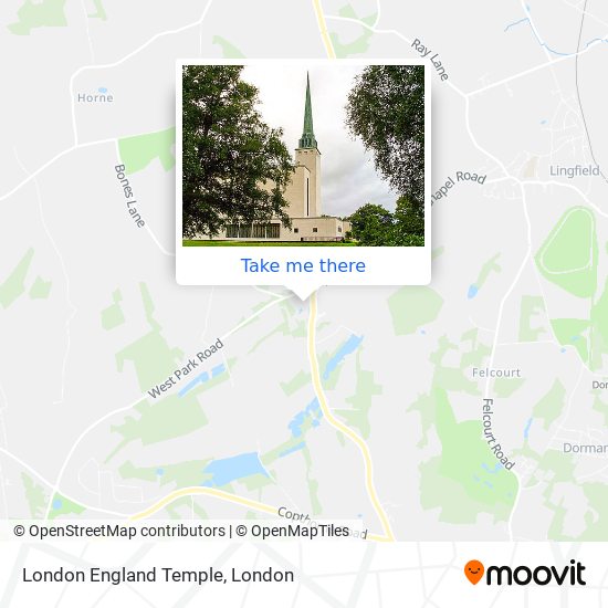 London England Temple map