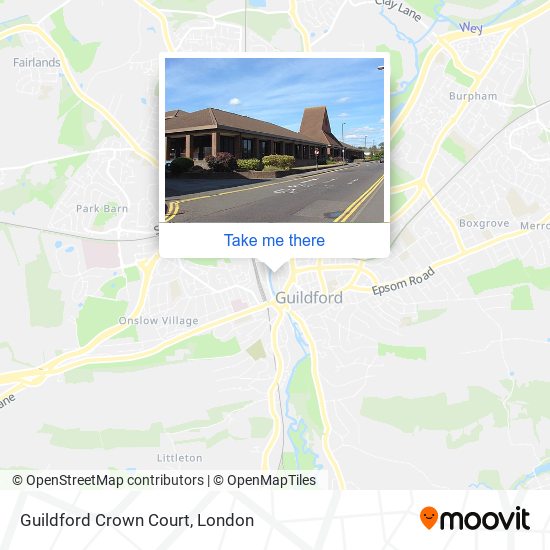 Guildford Crown Court map