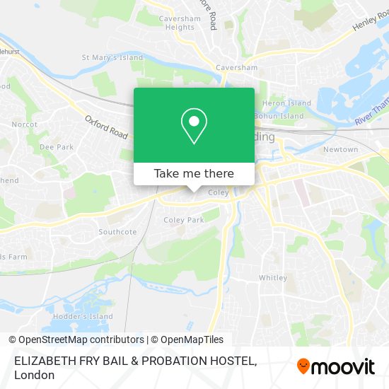 ELIZABETH FRY BAIL & PROBATION HOSTEL map