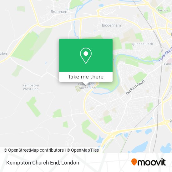 Kempston Church End map
