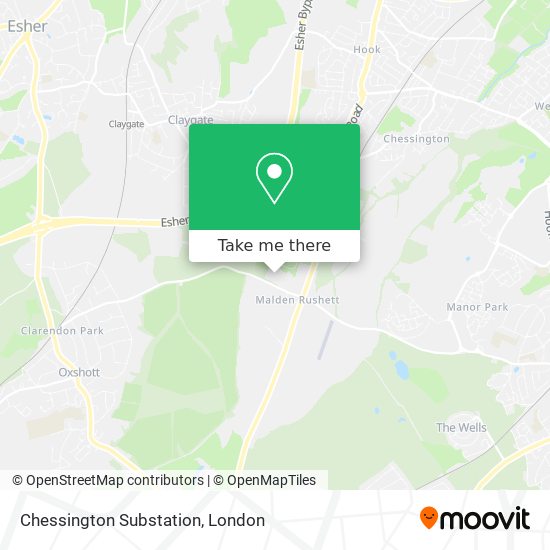 Chessington Substation map