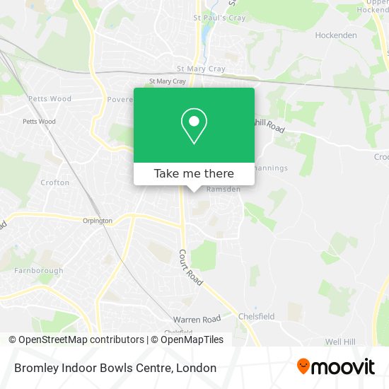 Bromley Indoor Bowls Centre map