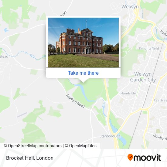 Brocket Hall map