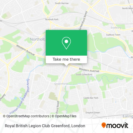 Royal British Legion Club Greenford map
