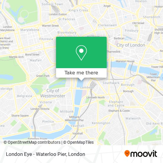 London Eye - Waterloo Pier map