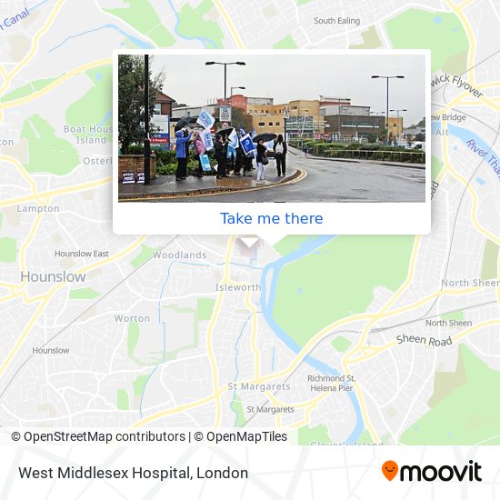 West Middlesex Hospital map