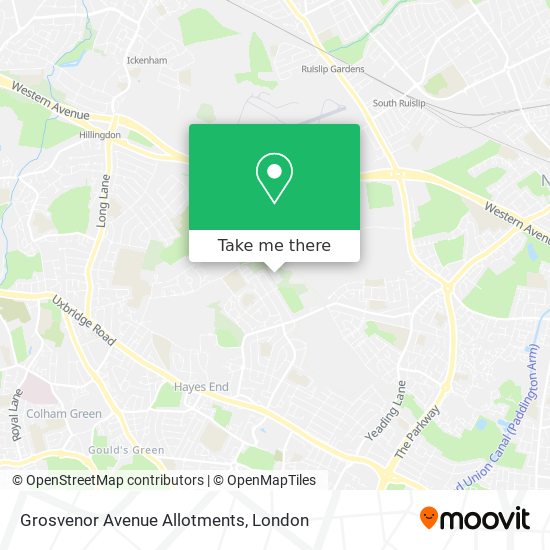 Grosvenor Avenue Allotments map