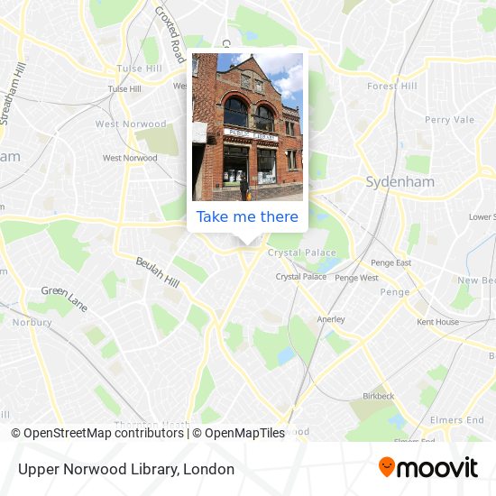 Upper Norwood Library map