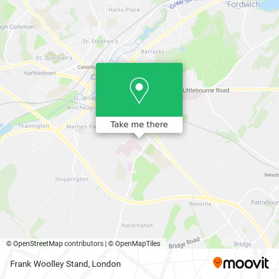 Frank Woolley Stand map