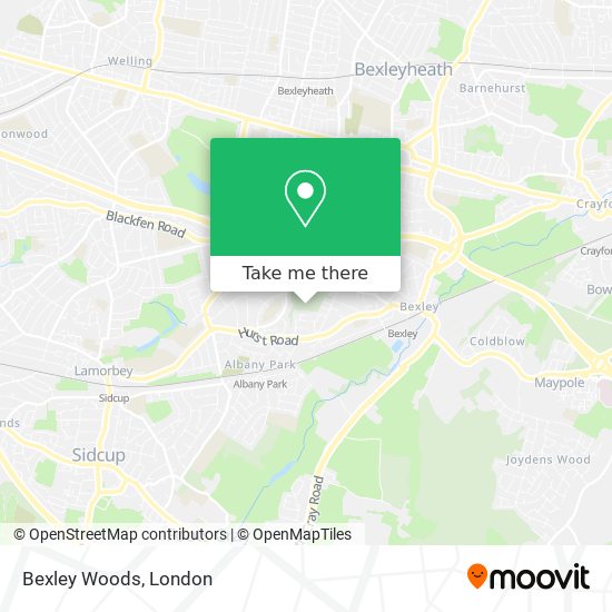 Bexley Woods map