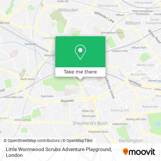 Little Wormwood Scrubs Adventure Playground map