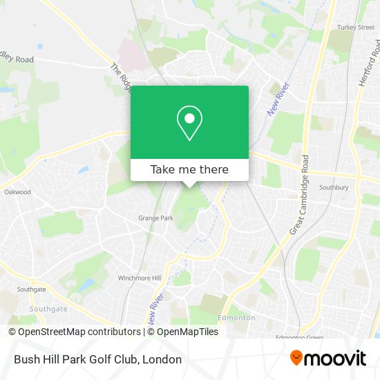 Bush Hill Park Golf Club map