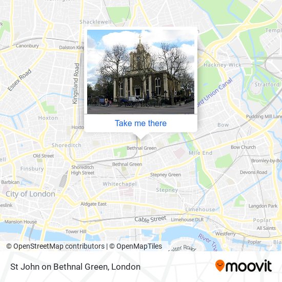 St John on Bethnal Green map