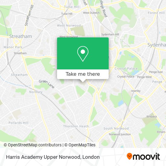 Harris Academy Upper Norwood map