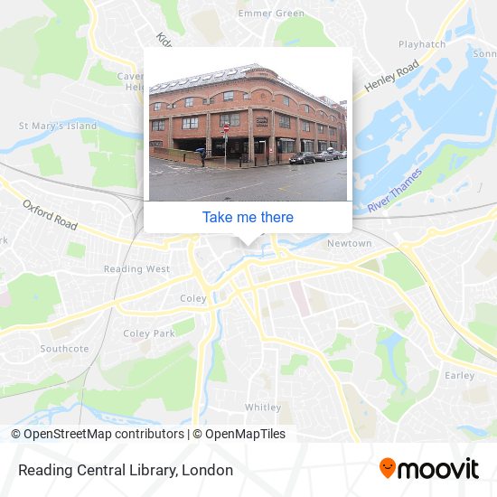 Reading Central Library map