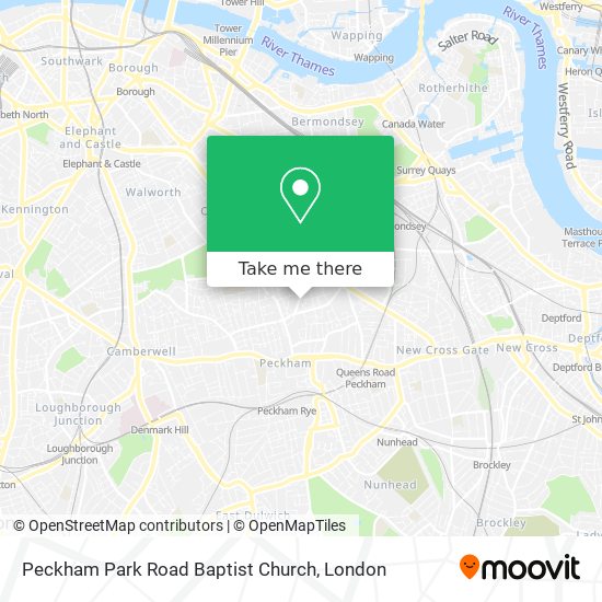 Peckham Park Road Baptist Church map