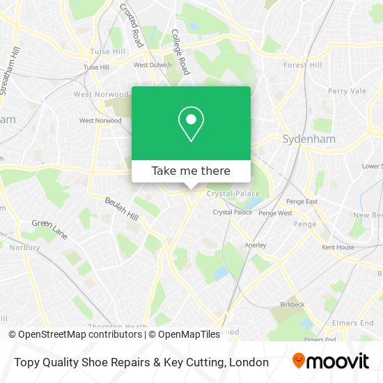 Topy Quality Shoe Repairs & Key Cutting map