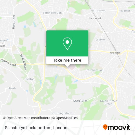 Sainsburys Locksbottom map
