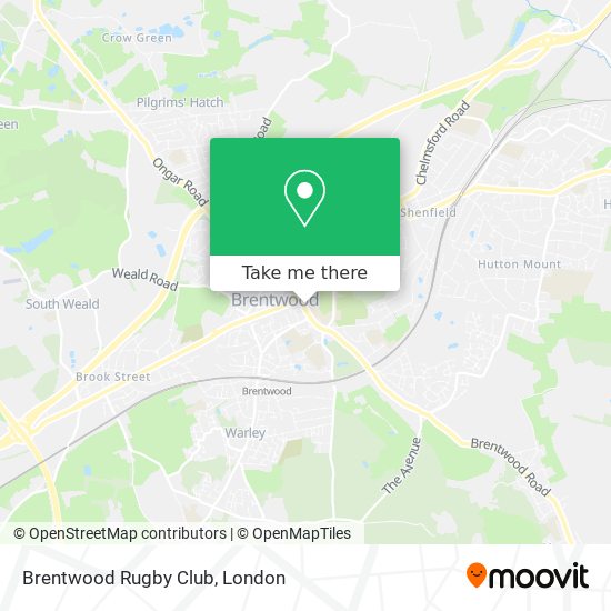 Brentwood Rugby Club map