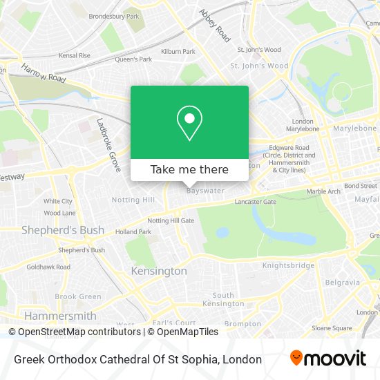 Greek Orthodox Cathedral Of St Sophia map
