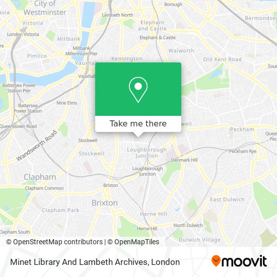 Minet Library And Lambeth Archives map