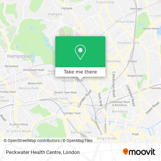 Peckwater Health Centre map