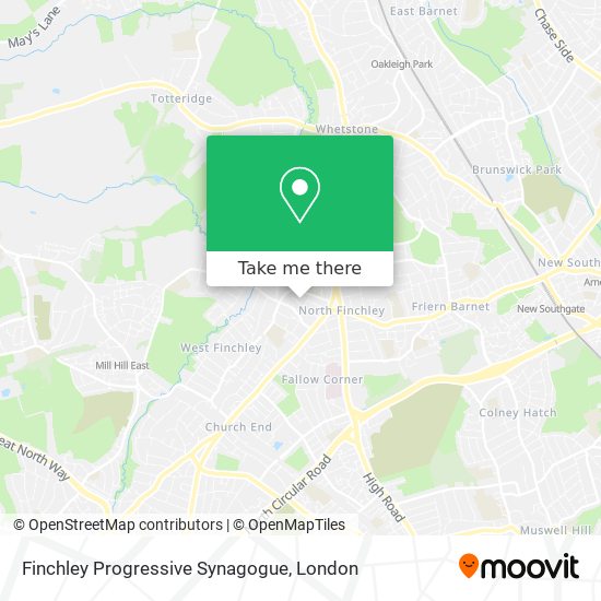 Finchley Progressive Synagogue map