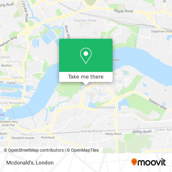 Directions From My Location To Mcdonald S How To Get To Mcdonald's In Thamesmead By Bus, Train, Tube Or Dlr?