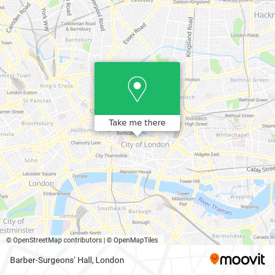 Barber-Surgeons' Hall map