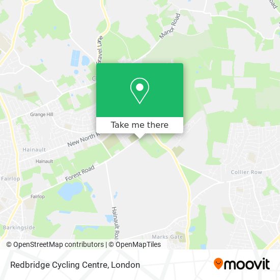 Redbridge Cycling Centre map