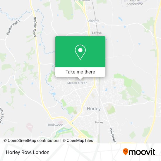 How to get to Horley Row by bus or train?