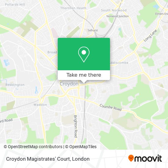Croydon Magistrates' Court map