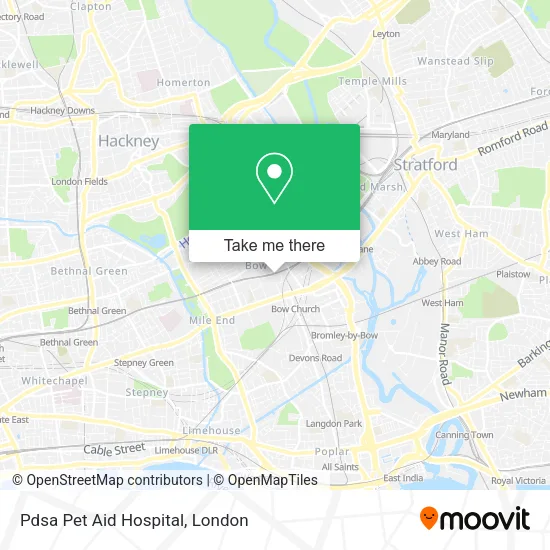 Pdsa Pet Aid Hospital map