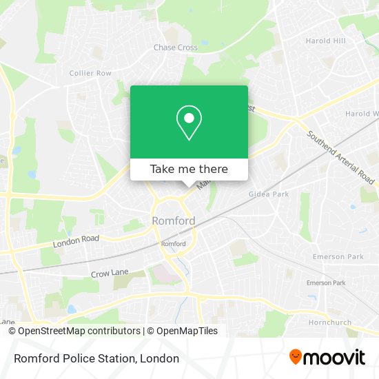 Romford Police Station map