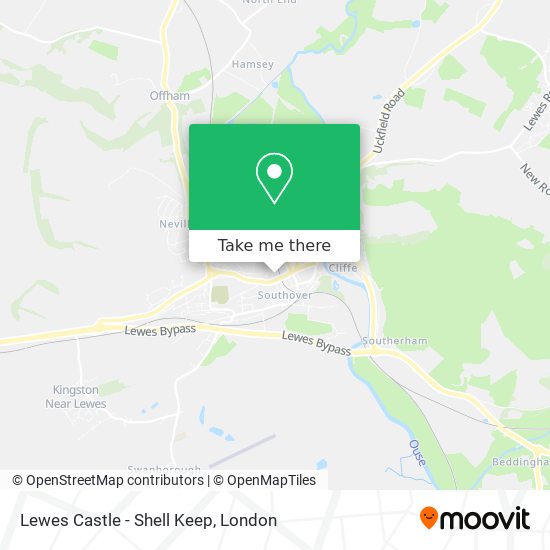Lewes Castle - Shell Keep map