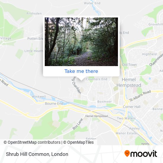 Shrub Hill Common map