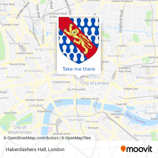 Haberdashers Hall map