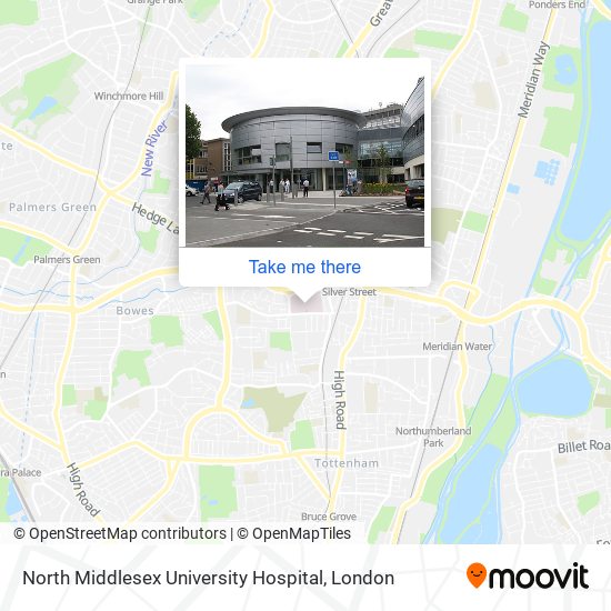 North Middlesex University Hospital map