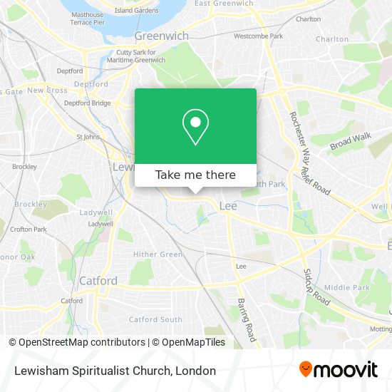 Lewisham Spiritualist Church map