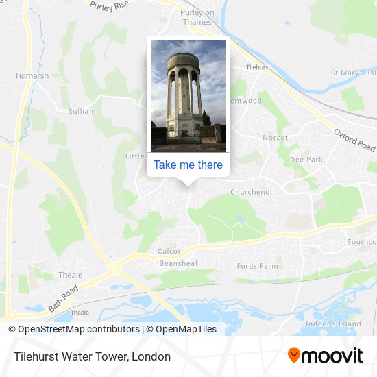 Tilehurst Water Tower map