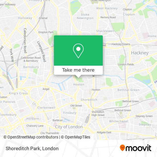 Shoreditch Park map