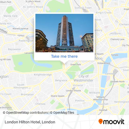 London Hilton Hotel map