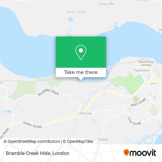 Bramble Creek Hide map