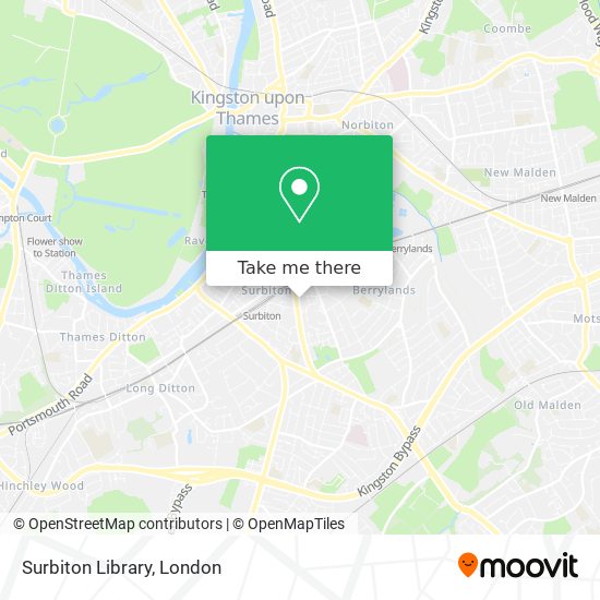 Surbiton Library map