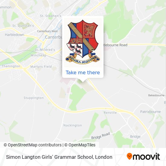 Simon Langton Girls' Grammar School map
