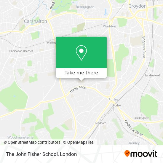 The John Fisher School map