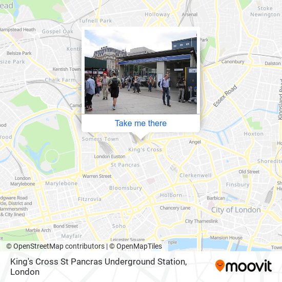 King's Cross St Pancras Underground Station map