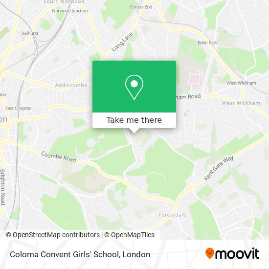 Coloma Convent Girls' School map