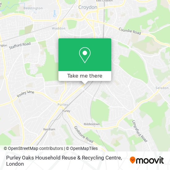 Purley Oaks Household Reuse & Recycling Centre map